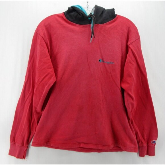 VINTAGE Champion Shirt Medium Sweatshirt Hoodie 90s Thrashed Pullover * - Picture 1 of 16
